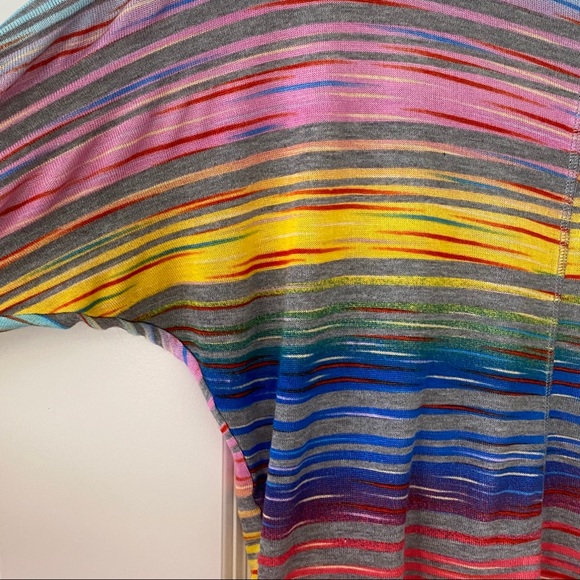 JohnPaulRichard Colorful Striped Tie Front Knit Sweater/Top - Picture 6 of 11